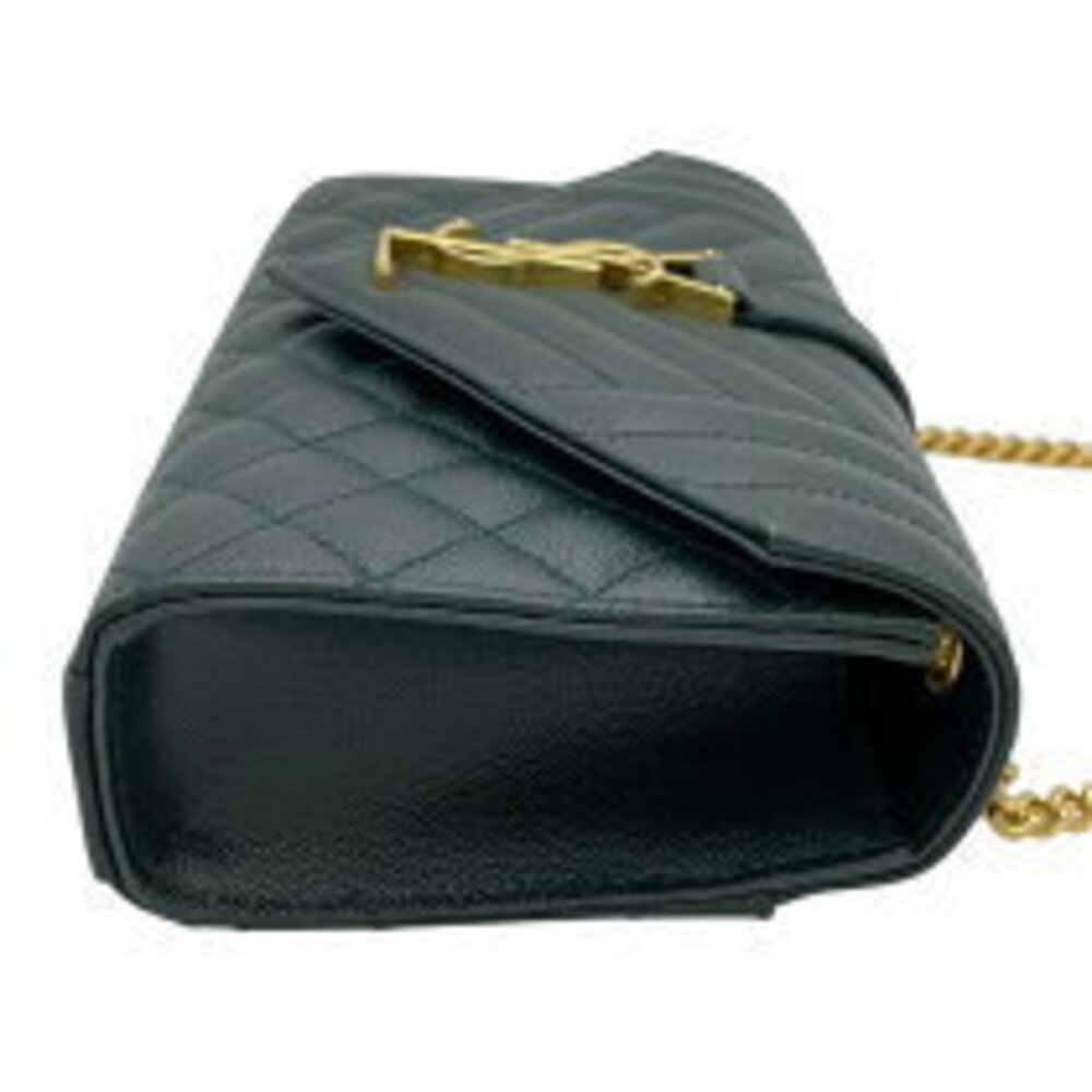 Saint Laurent Cassandra Chain Shoulder Bag Green Hardware Caviar - Picture 5 of 11